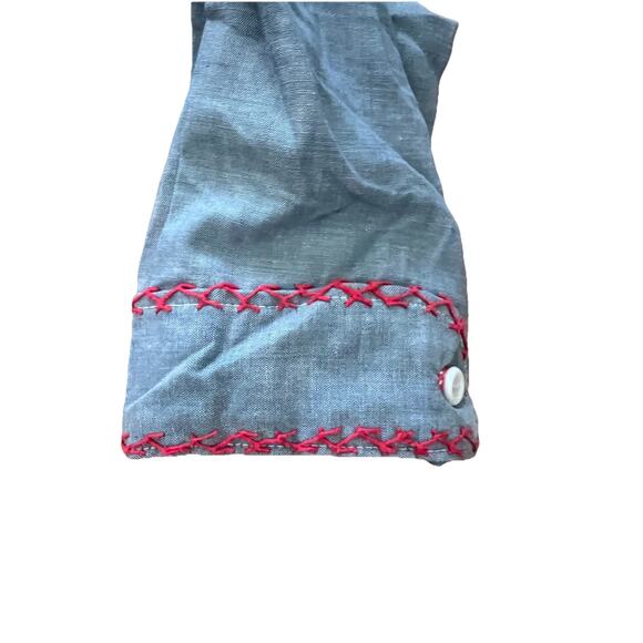 vtg permanent press Embroidered Chambray - Picture 5 of 8